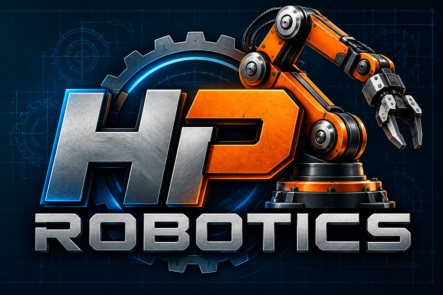 HP Robotics logo featuring a robotic arm